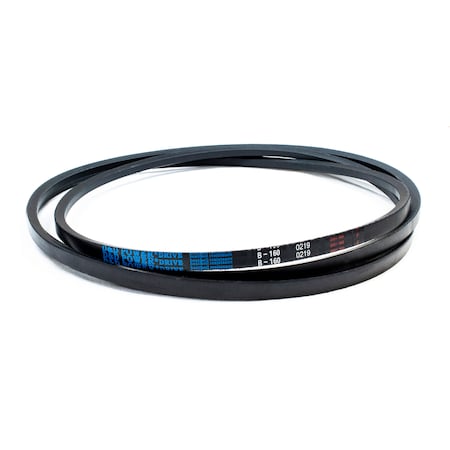 D&D B160 Classical V-Belt, 163 in Outside Length, 21/32 in Top Width, 1 Ribs B160